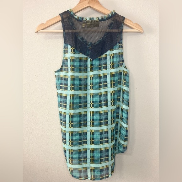 Princess Vera Wang Button Down Sleeveless sheer Top, Size Small - Picture 6 of 10